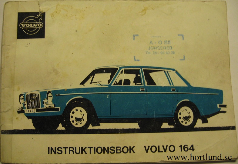 1973 Volvo 164 instruktionsbok