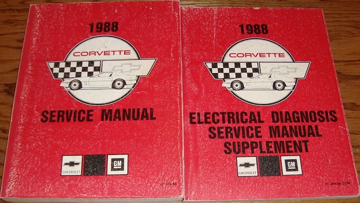 1988 Chevrolet Corvette Service Manual + Electrical DIagonsis Manual Set om 2 böcker