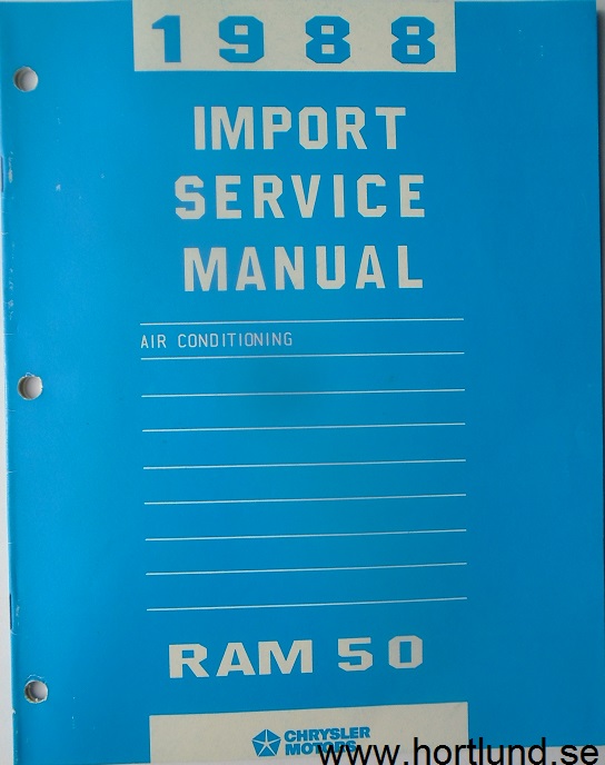 1988 Dodge Ram 50 Air Conditioning  Service Manual