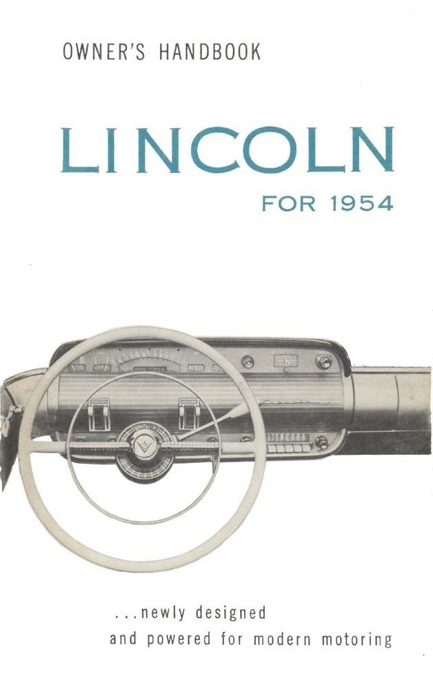 1954 Lincoln Owner's Handbook