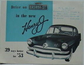 1953 Henry J Corsair broschyr