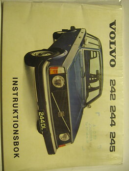 1976 Volvo 242 244 245 Instruktionsbok 1:st utgåva
