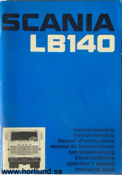 1974 Scania LB 140 Instruktionsbok