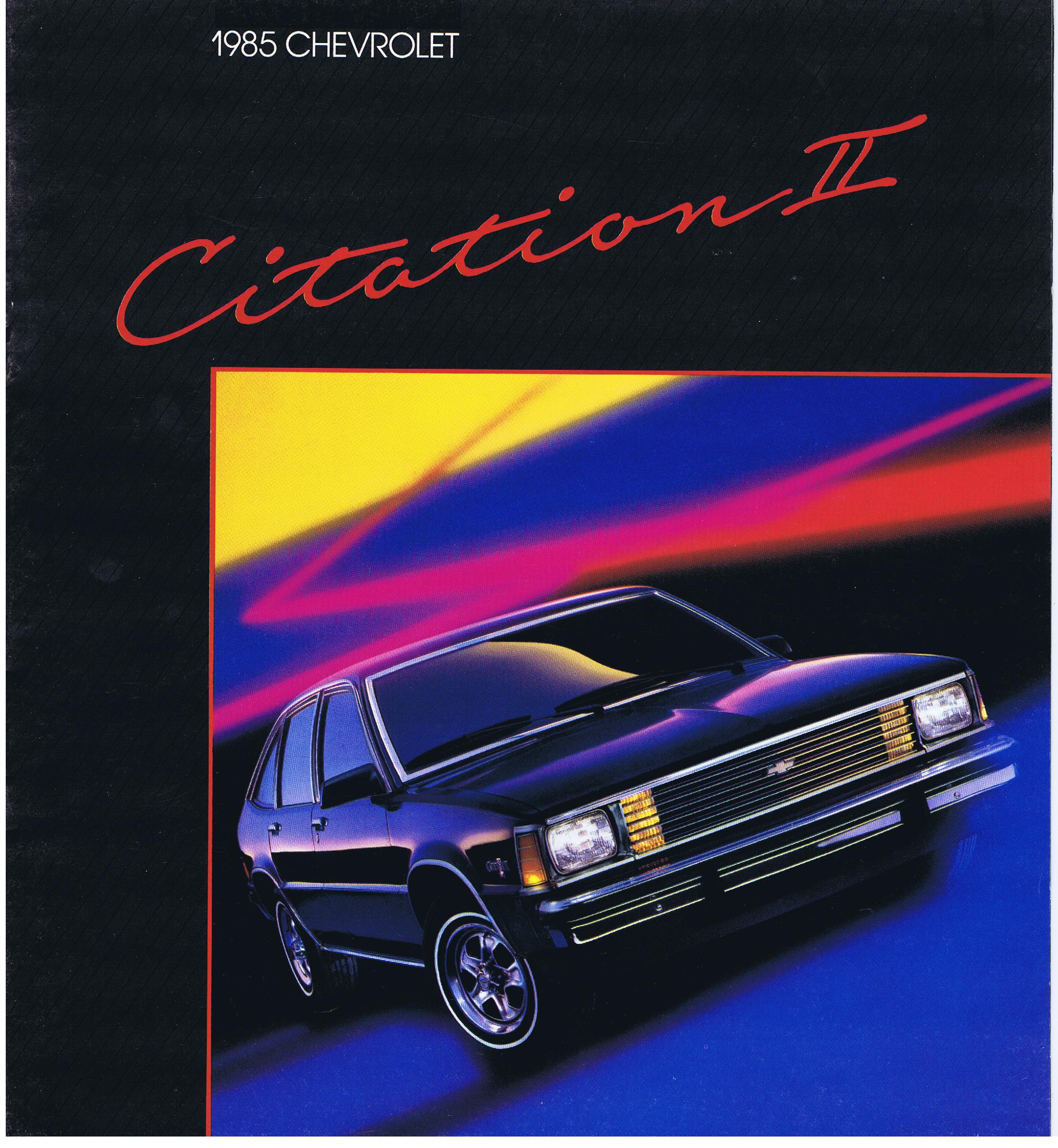 1985 Chevrolet Citation II Broschyr