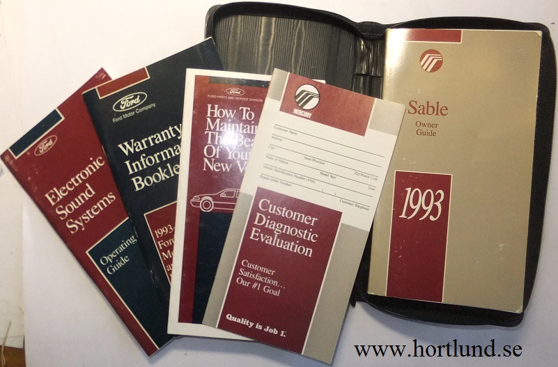 1993 Mercury Sable Owner Guide