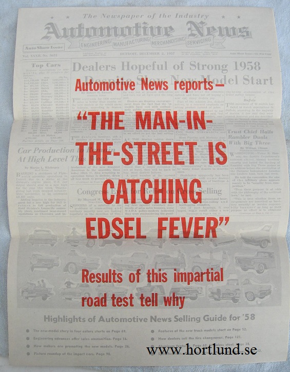 1958 Edsel broschyr Automotive News