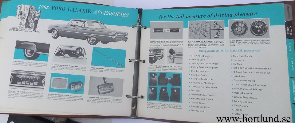 1963 Ford Dealer Album Accessory Selector and Facts Book - 5