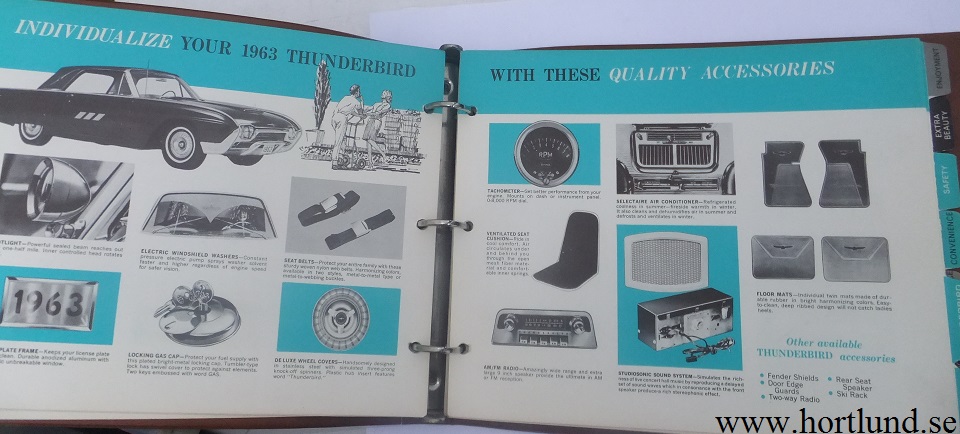 1963 Ford Dealer Album Accessory Selector and Facts Book - 3