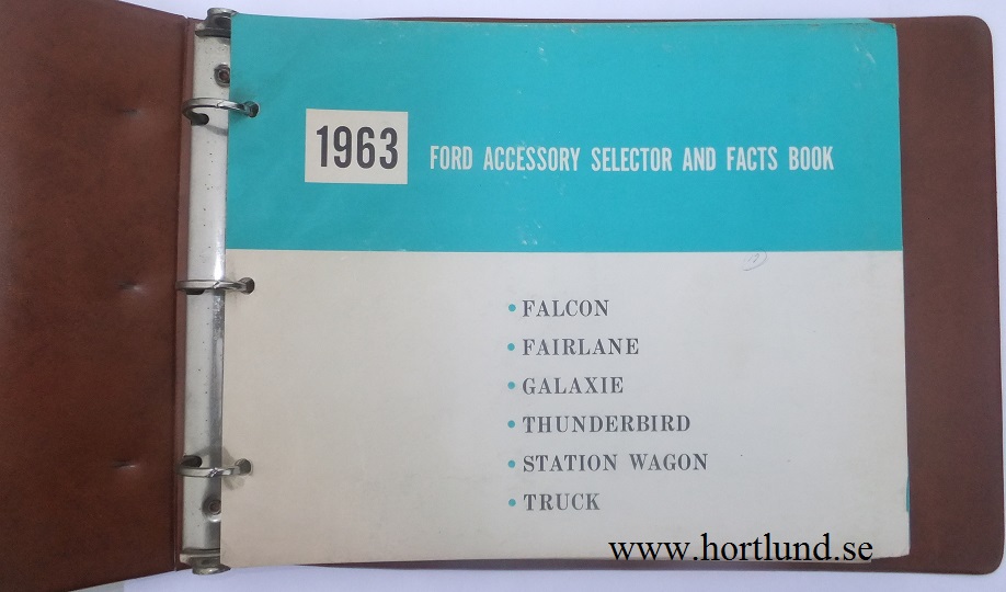 1963 Ford Dealer Album Accessory Selector and Facts Book - 2