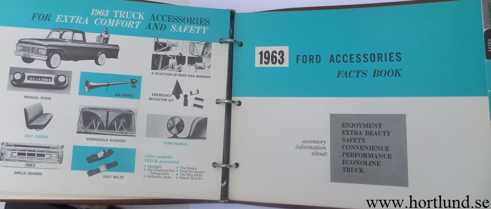 1963 Ford Dealer Album Accessory Selector and Facts Book - 4