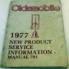 1977 Oldsmobile New Product Service Information alla modeller
