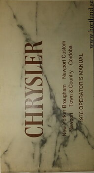 1976 Chrysler Operator's  Manual