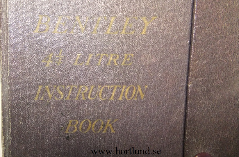 1931 Bentley 4 1/4 litre Instruction Book - 2