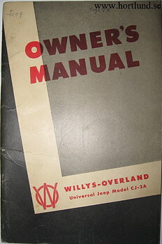 1948 Jeep CJ-2A Owner's Manual