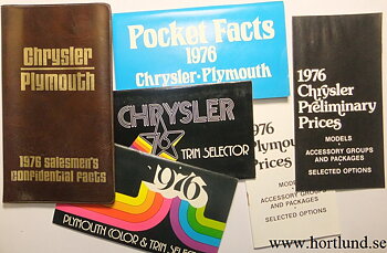 1976 Chrysler & Plymouth Salesmen's Confidential Facts