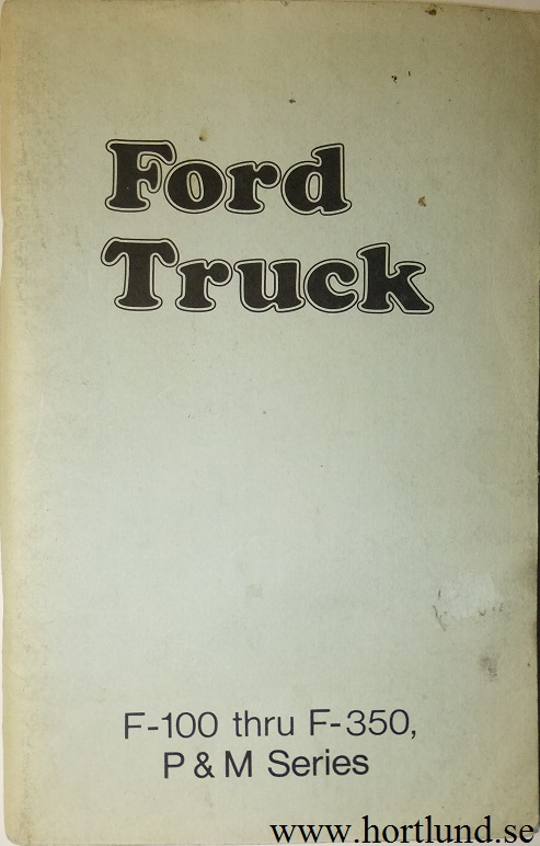1974 Ford Truck 100-350 Owner's Manual