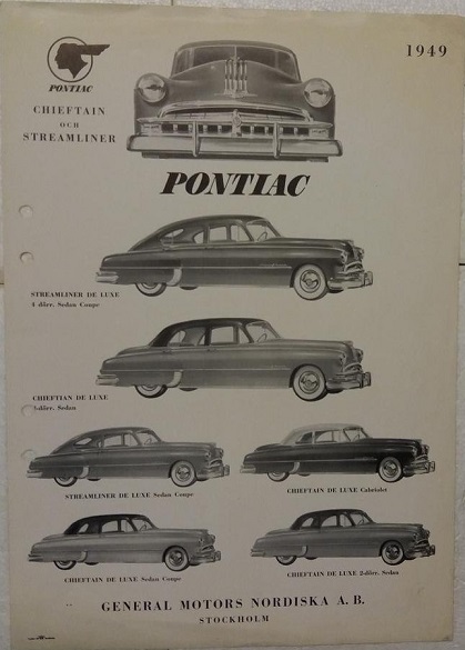 1949 Pontiac broschyr svensk