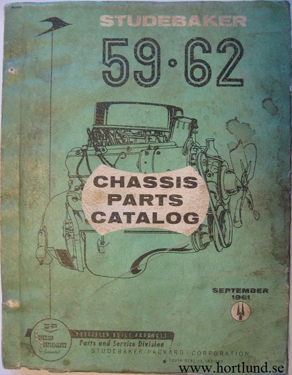 1959 - 1962 Studebaker Chassis Parts Catalog