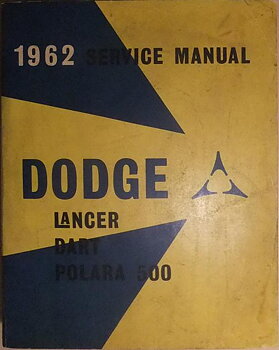 1962 Dodge Service Manual Lancer, Dart och Polara 500