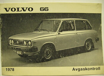 1978 Volvo 66 Avgaskontroll