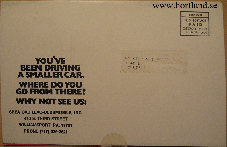 1974 Oldsmobile Cutlass o Omega broschyr mailer alla modeller - 2