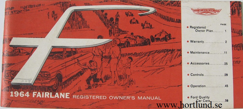 1964 Ford Fairlane Owners Manual