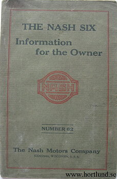 1924 Nash Six Information for the Owner