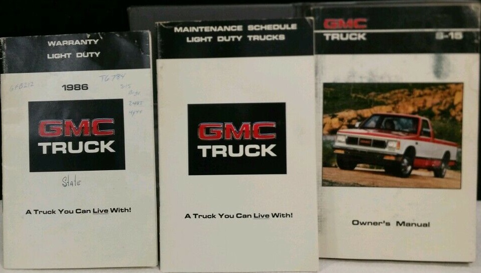 1986 GMC S-15 Truck Owner's Manual - 2