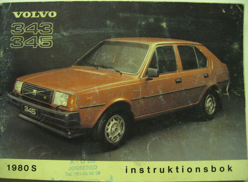 1980 Volvo 343 345 Instruktionsbok