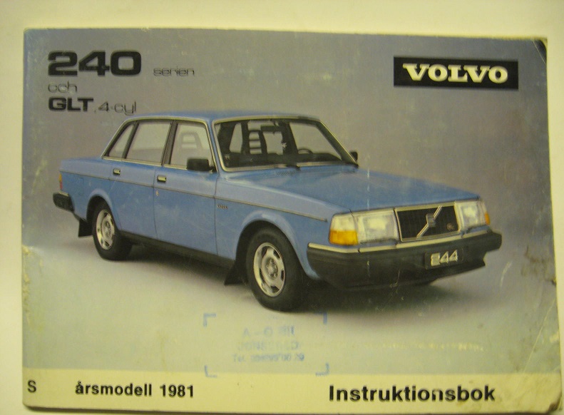 1981 Volvo 240 serien Instruktionsbok