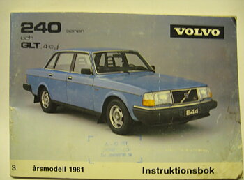 1981 Volvo 240 serien Instruktionsbok