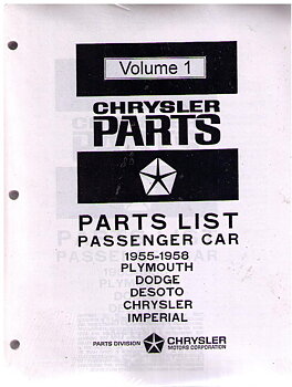 1955 - 1958 Chrysler Imperial De Soto Dodge Plymouth Parts Catalog