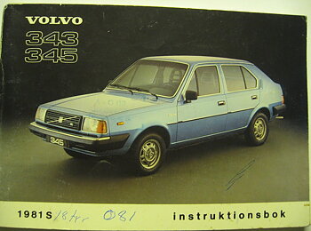 1981 Volvo 343 345 Instruktionsbok