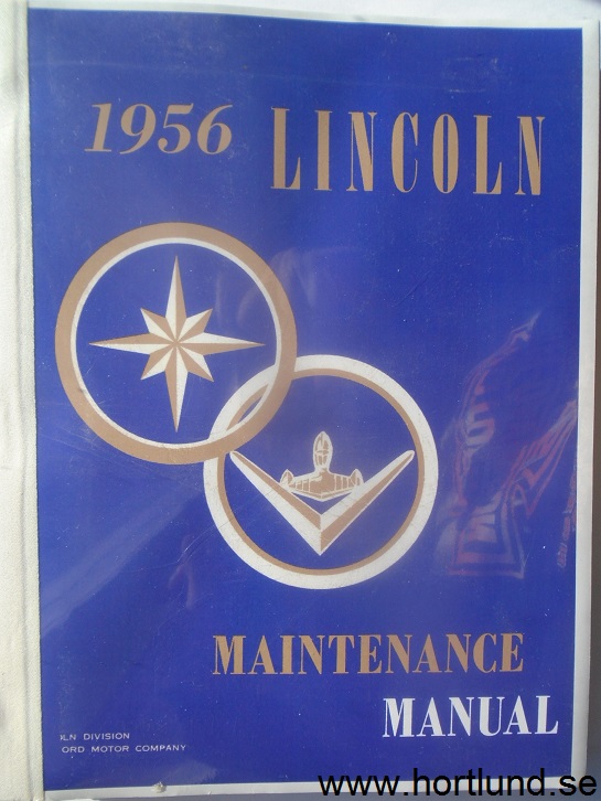 1956 Lincoln Capri and Premiere Maintenance Manual