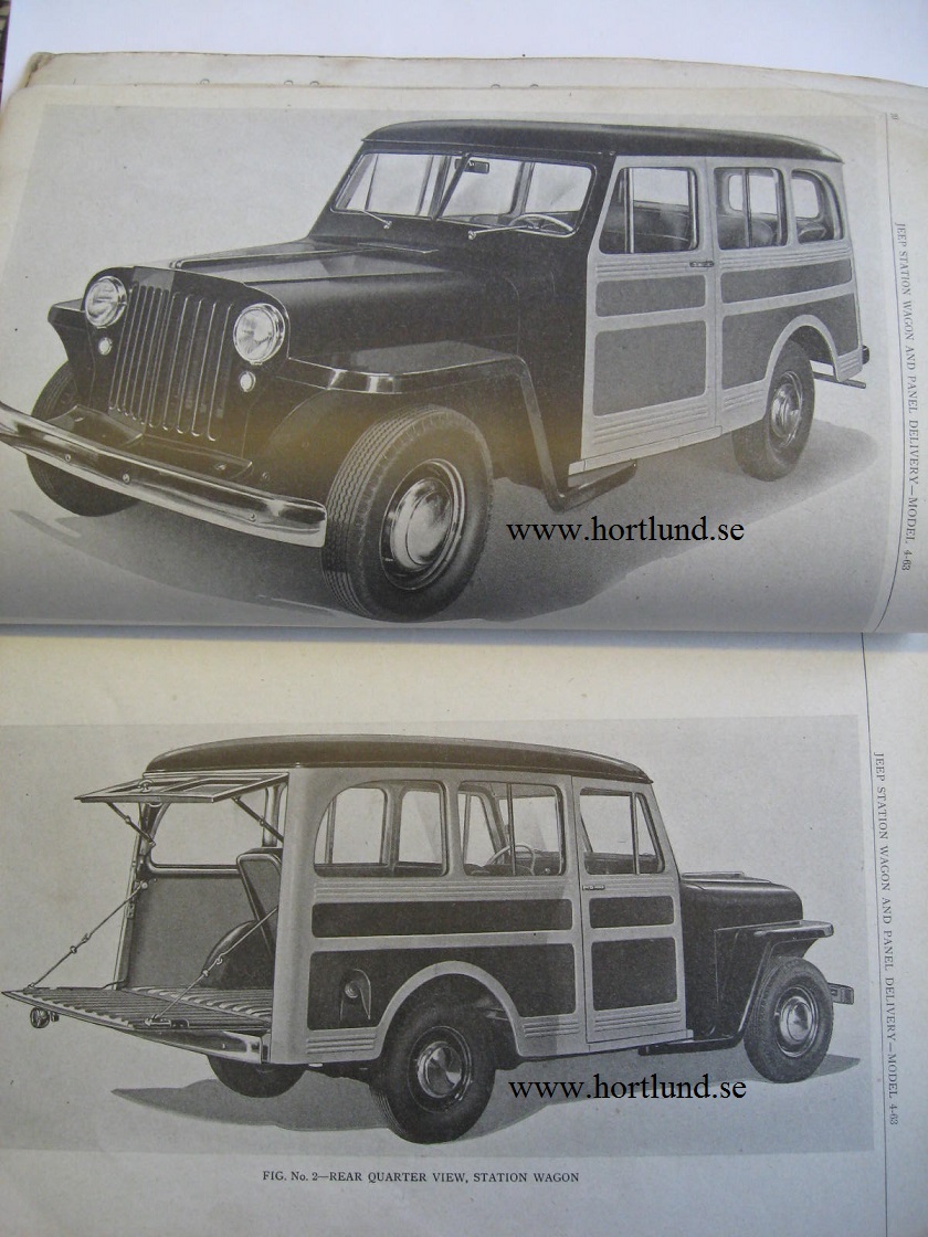 1946 Jeep 4-63 Station Wagon and Sedan Delivery Parts List - 2