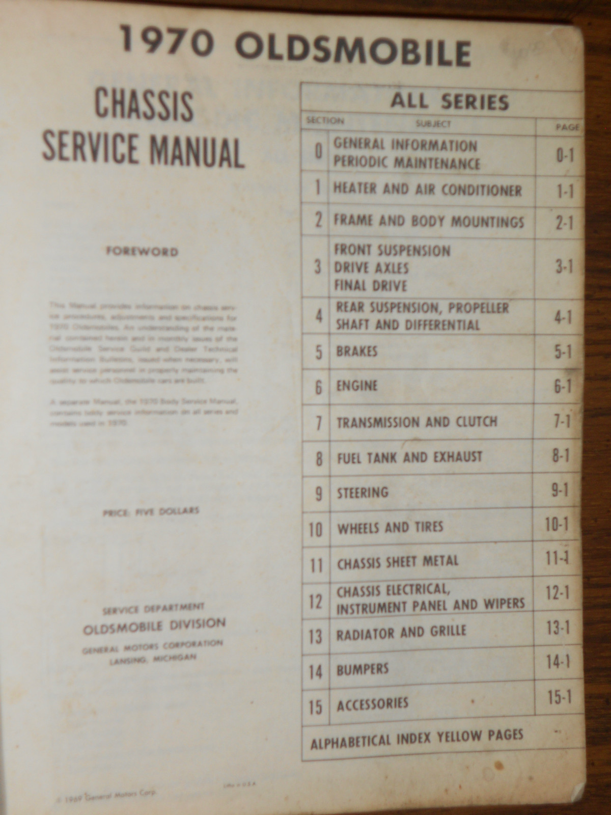 1970 Oldsmobile Chassis Service Manual - 2
