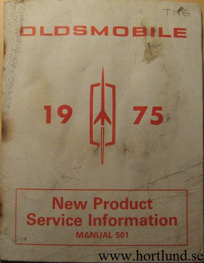 1975 Oldsmobile New Product Service Information alla modeller