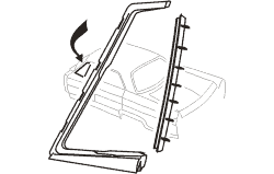 1957 - 1958 Buick Cadillac gummi ventilationsruta
