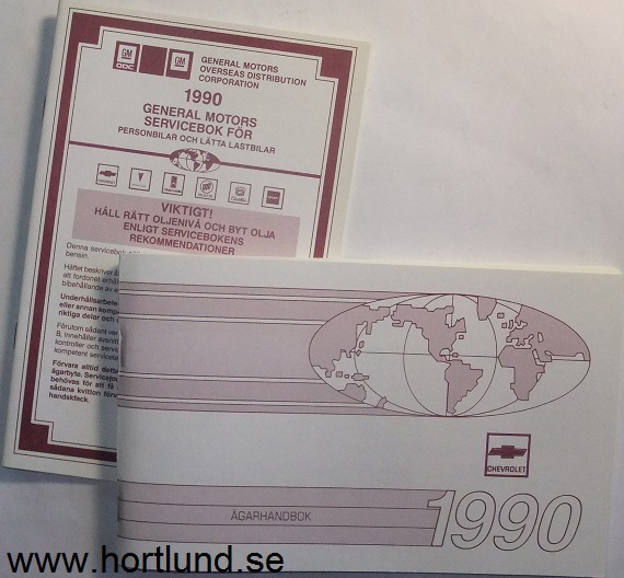 1990 Chevrolet Caprice Corvette Beretta och Corsica Ägarhandbok svensk