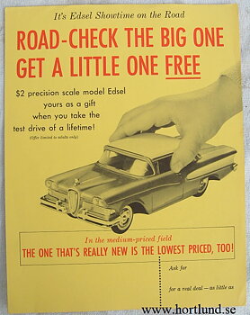 1958 Edsel Road-Check broschyr