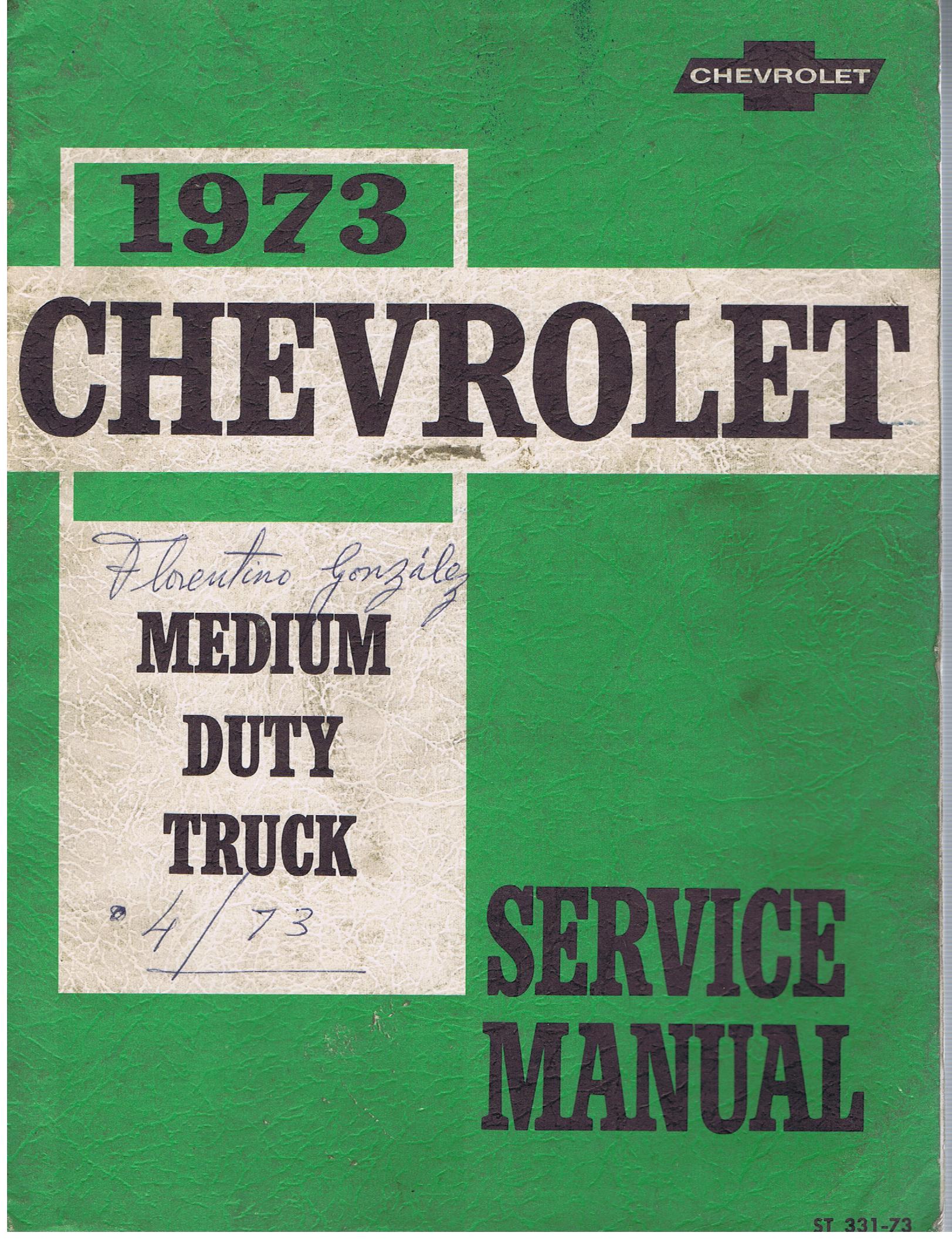 1973 Chevrolet Medium Duty Truck Service Manual