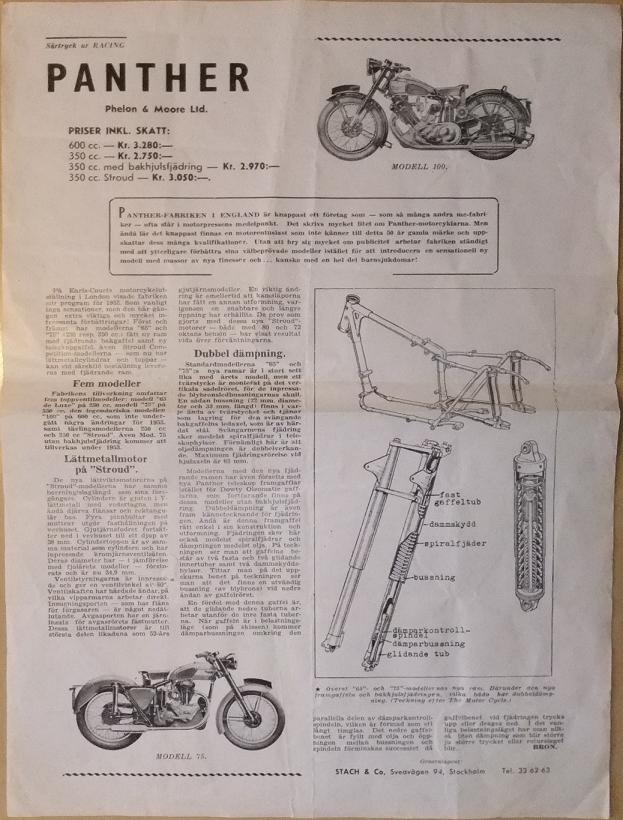 1953 Panther broschyr