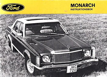 1976 Mercury Monarch Instruktionsbok svensk