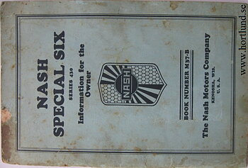 1929 Nash Special Six Series 430 Information for the Owner