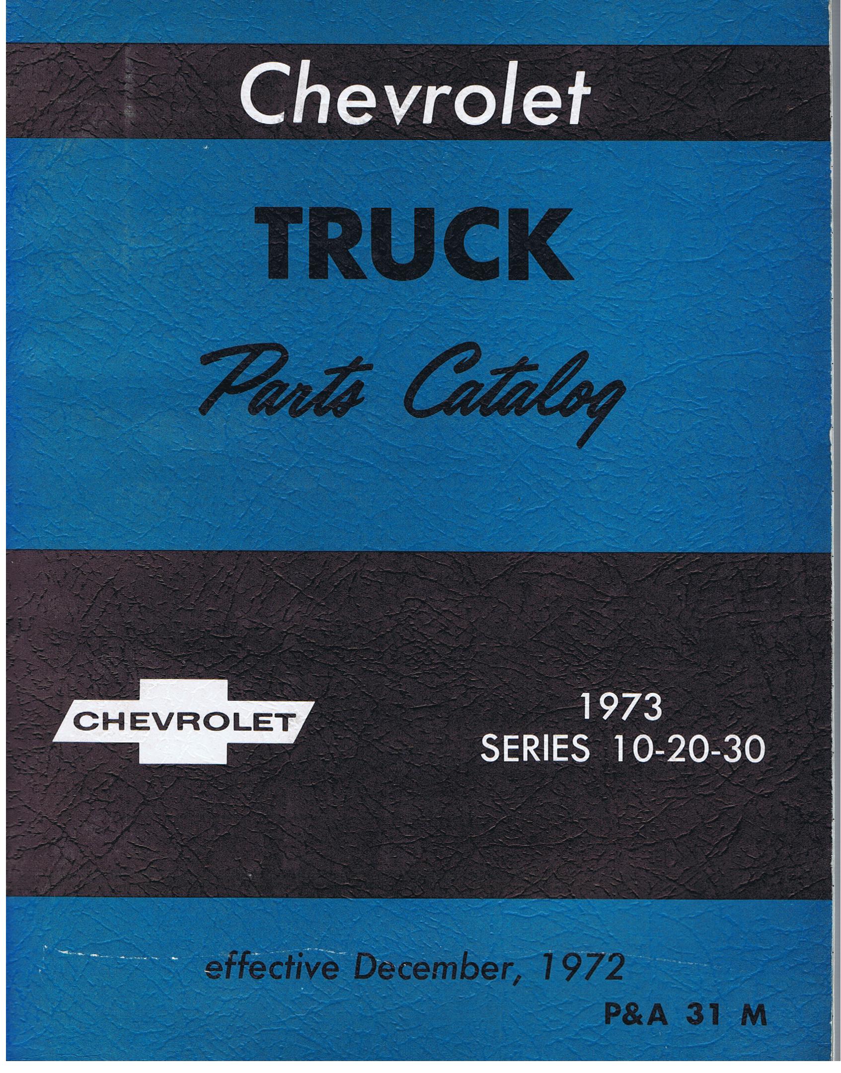 www.hortlund.se 1973 Chevrolet Truck Parts Catalog Series 10 30