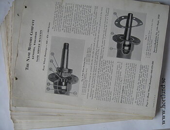 1930 - 1937 Nash Service Bulletin