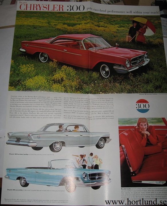 1962 Chrysler broschyr folder - 2