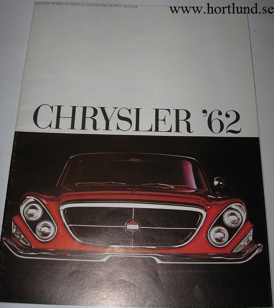1962 Chrysler broschyr folder