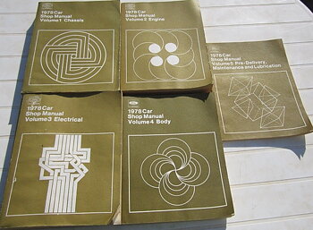 1978 Ford, Cougar,  Mustang, Thunderbird, Pinto, Bobcat, Maveric, Comet, Granada, Monarch, LTD II, Mercury och Lincoln Shop Manual