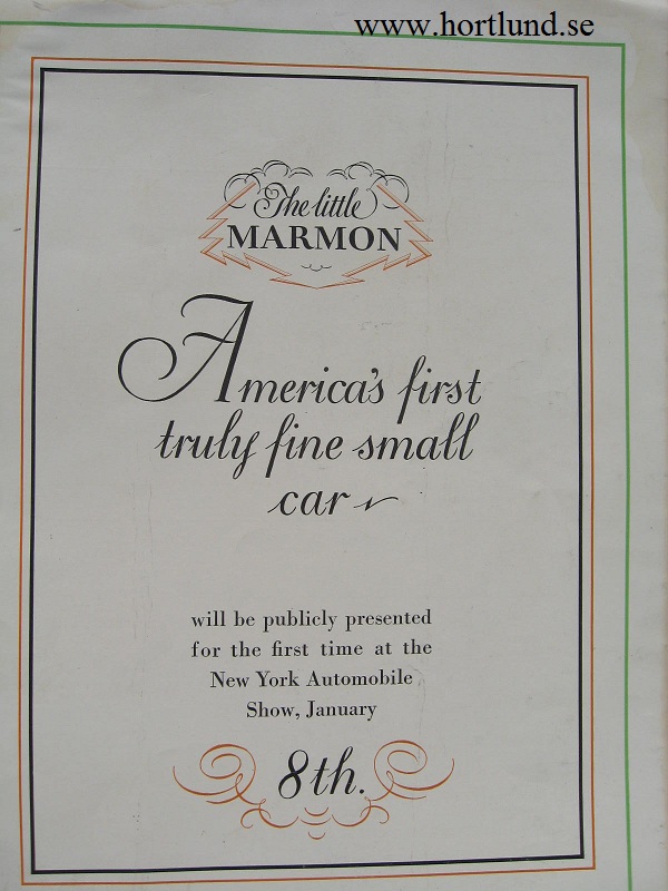 1927 Little Marmon broschyr